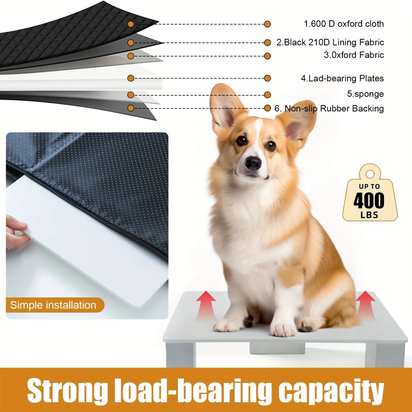 Dog Car Seat Cover for Back Seat