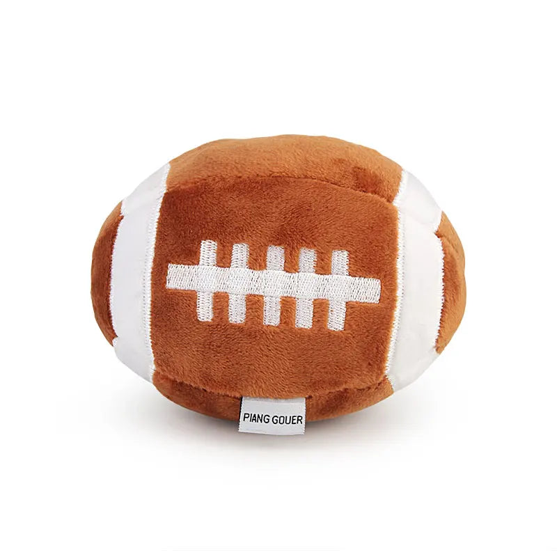 Ball Shape Plush Sound Dog Toy Puppy Chew