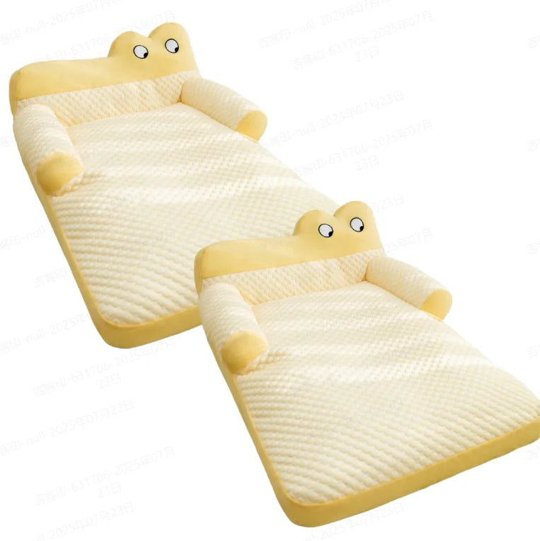 Pet Sofa Ice Doudou Backrest Big Eye Cushion