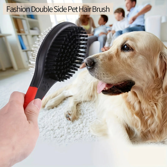 1pc Dog Brush Pet Grooming Comb Double Sided