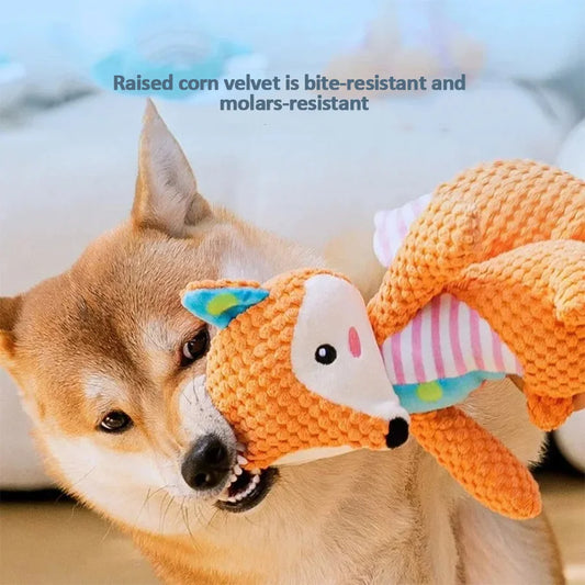 Pet Cute Fox Elephant Bite Resistant Plush Toy