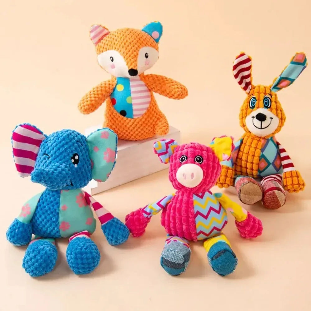 Pet Cute Fox Elephant Bite Resistant Plush Toy