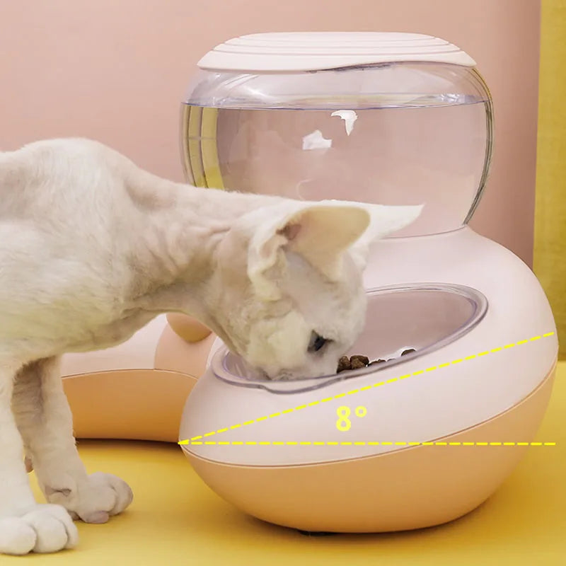 HOOPET New Style Cat Automatic Drinking Feeding Bowl