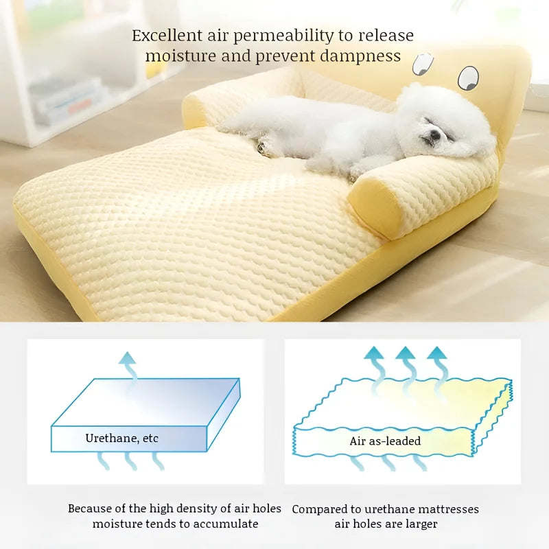 Pet Sofa Ice Doudou Backrest Big Eye Cushion