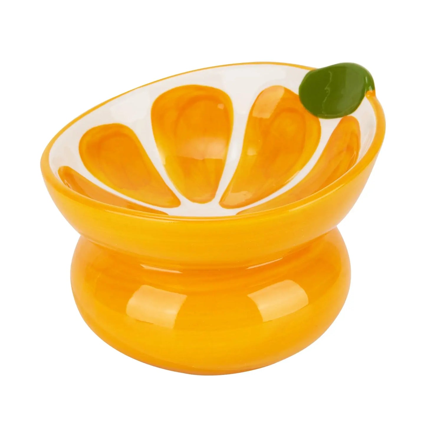 2/1pcs Ceramic Raised Cat Bowl