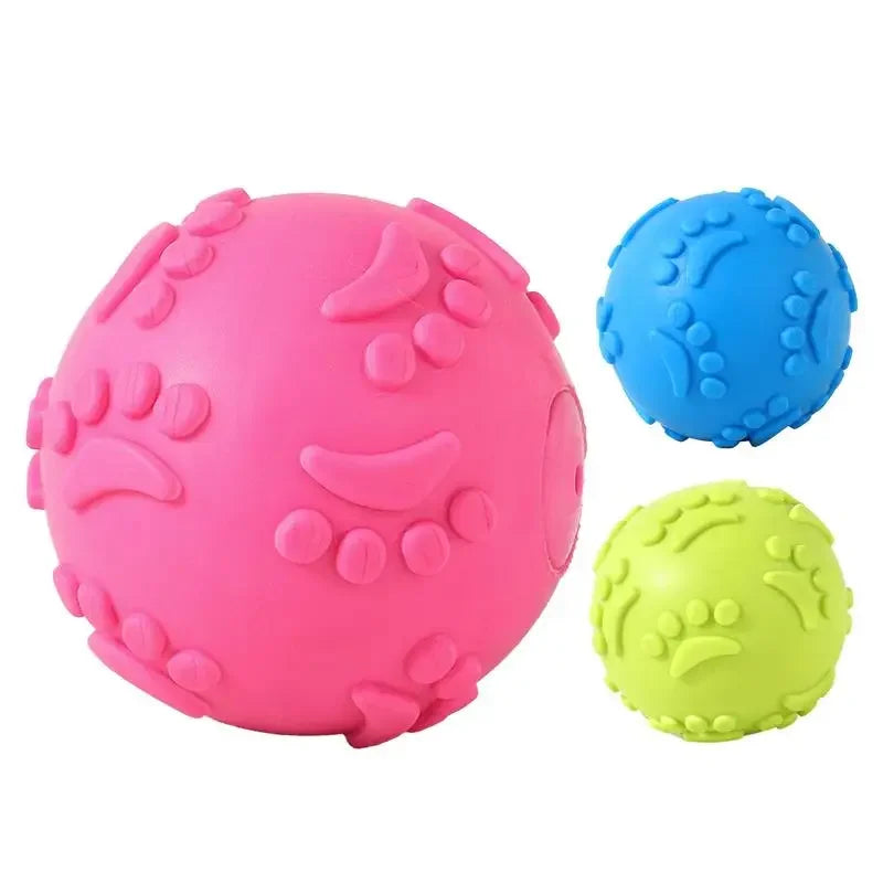 Durable Dog Chewing Squeak Toy Ball