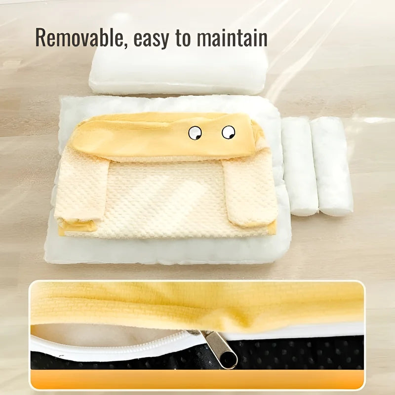 Pet Sofa Ice Doudou Backrest Big Eye Cushion