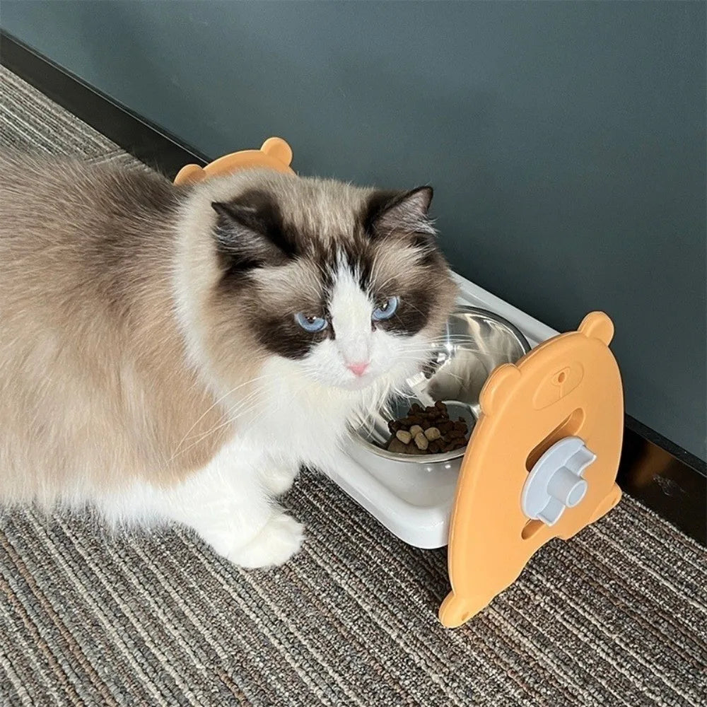 Adjustable Elevated Stainless Steel Pet Bowl Set