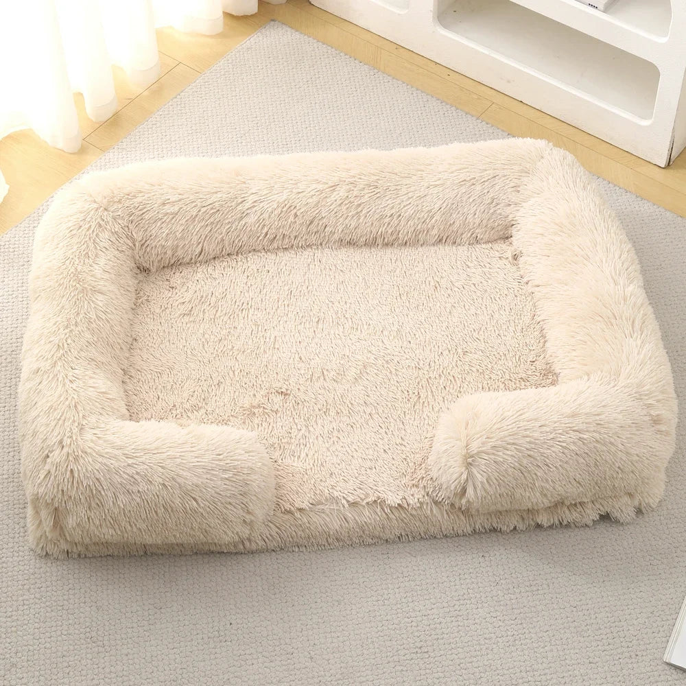 Cozy Plush Dog Sofa Bed Square Beds