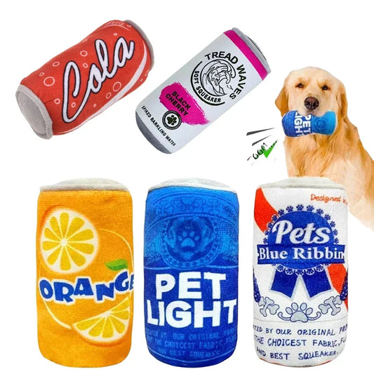 Plush Dog Winebottle Chew Sound Soft Beer Bottle Toy