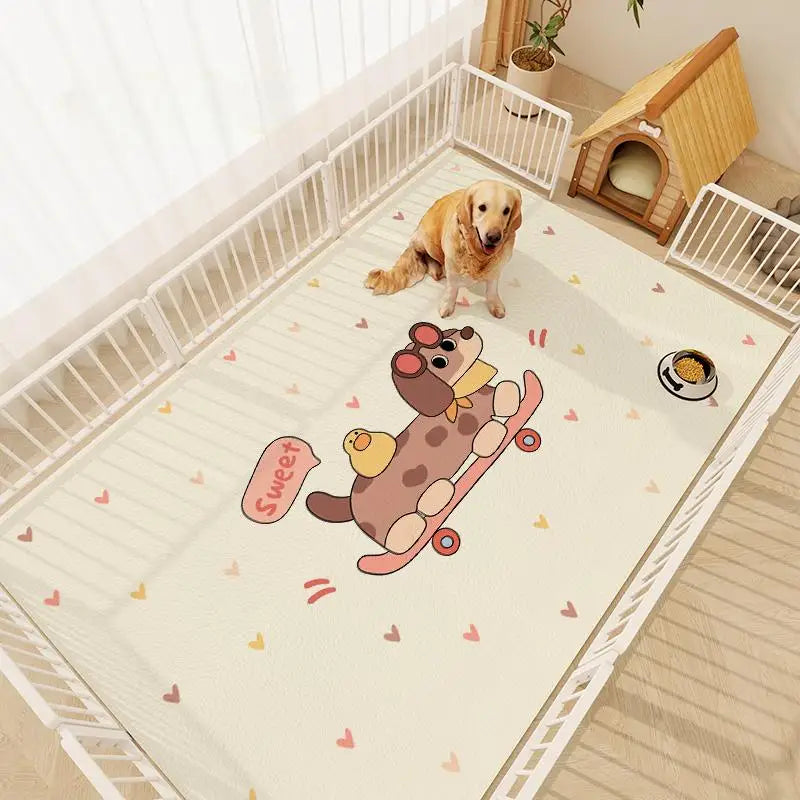 VIKAMA Cartoon Cute Pet Floor Mat Cat And Dog