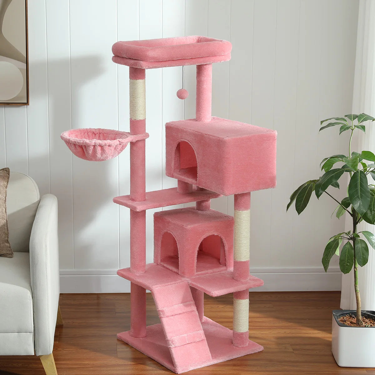 56.3" Cat Tree for Large Cats Adult