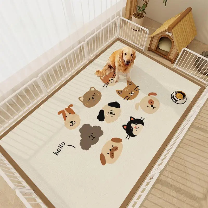 VIKAMA Cartoon Cute Pet Floor Mat Cat And Dog
