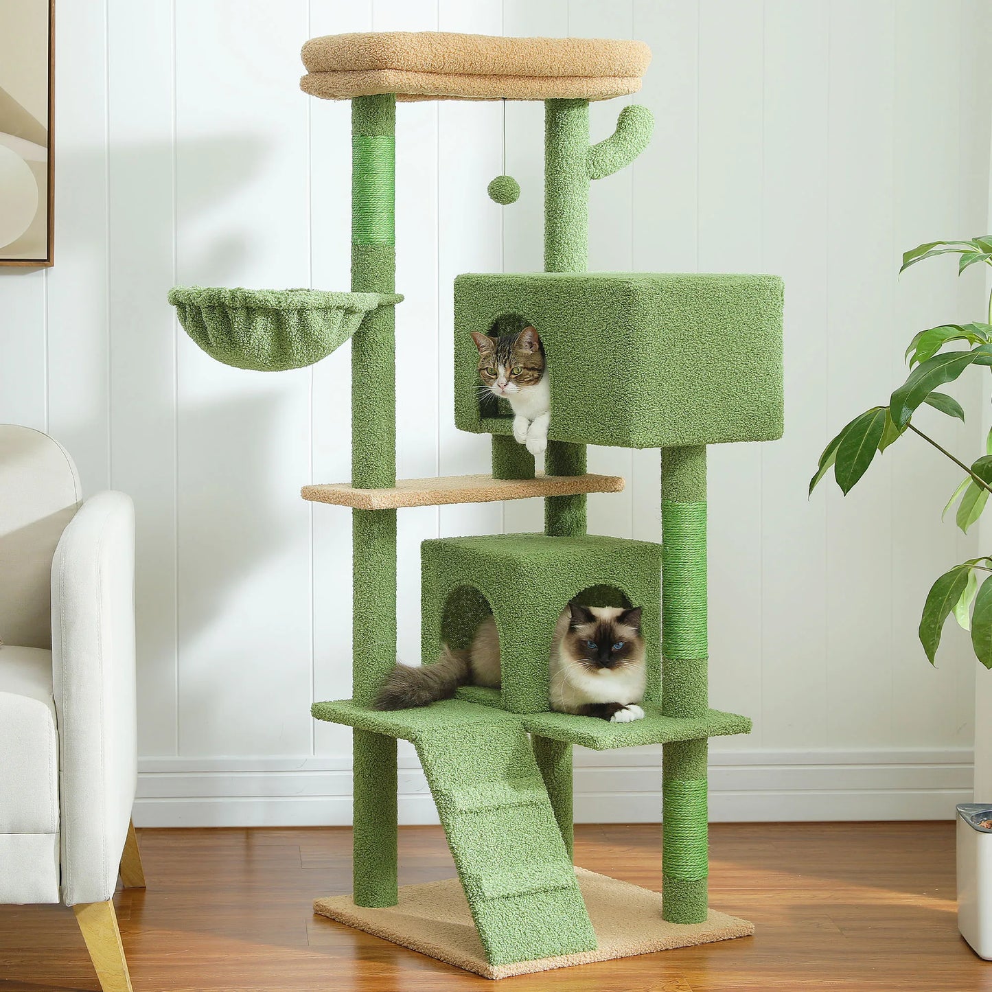 56.3" Cat Tree for Large Cats Adult
