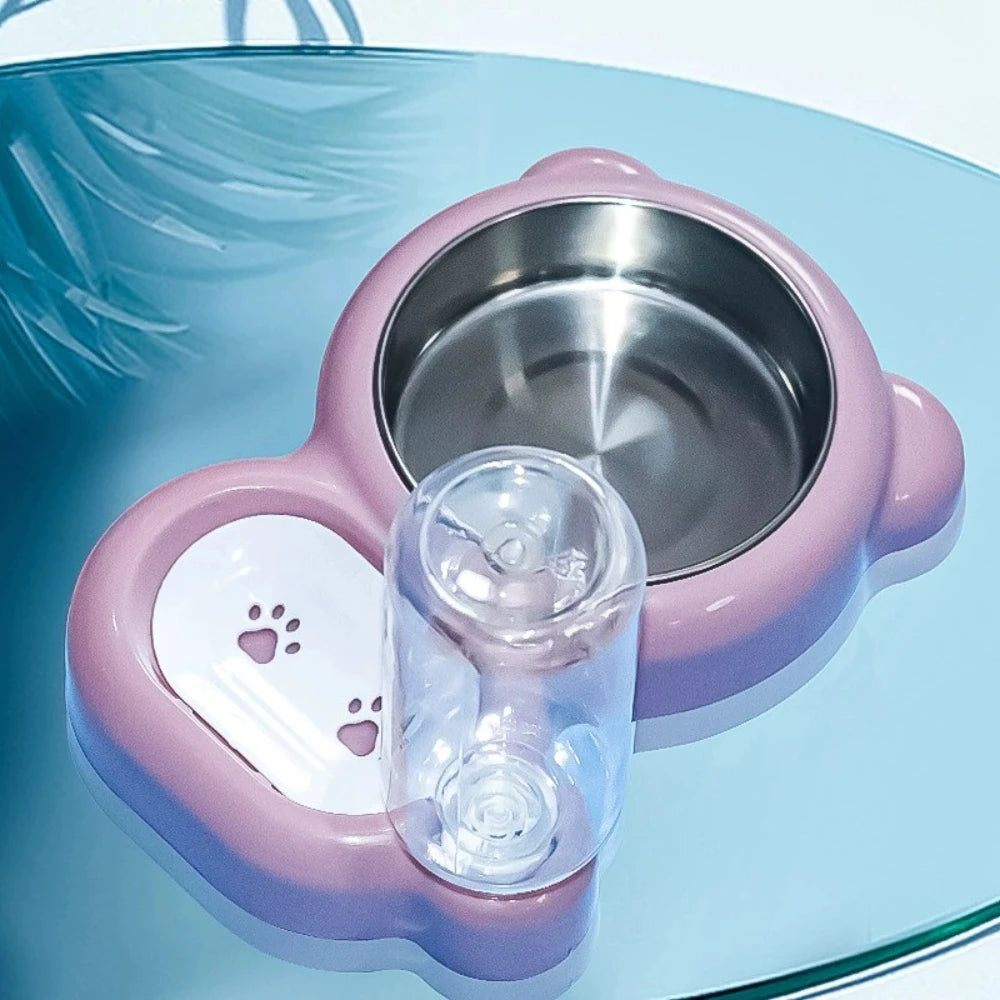 Automatic Pet Water Dispenser & Double Bowl Set