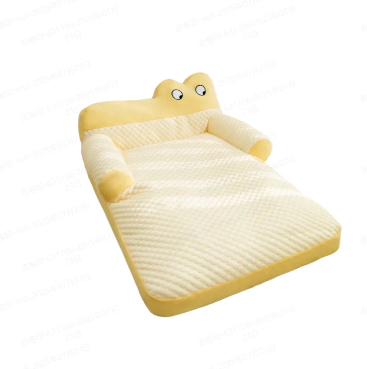 Pet Sofa Ice Doudou Backrest Big Eye Cushion