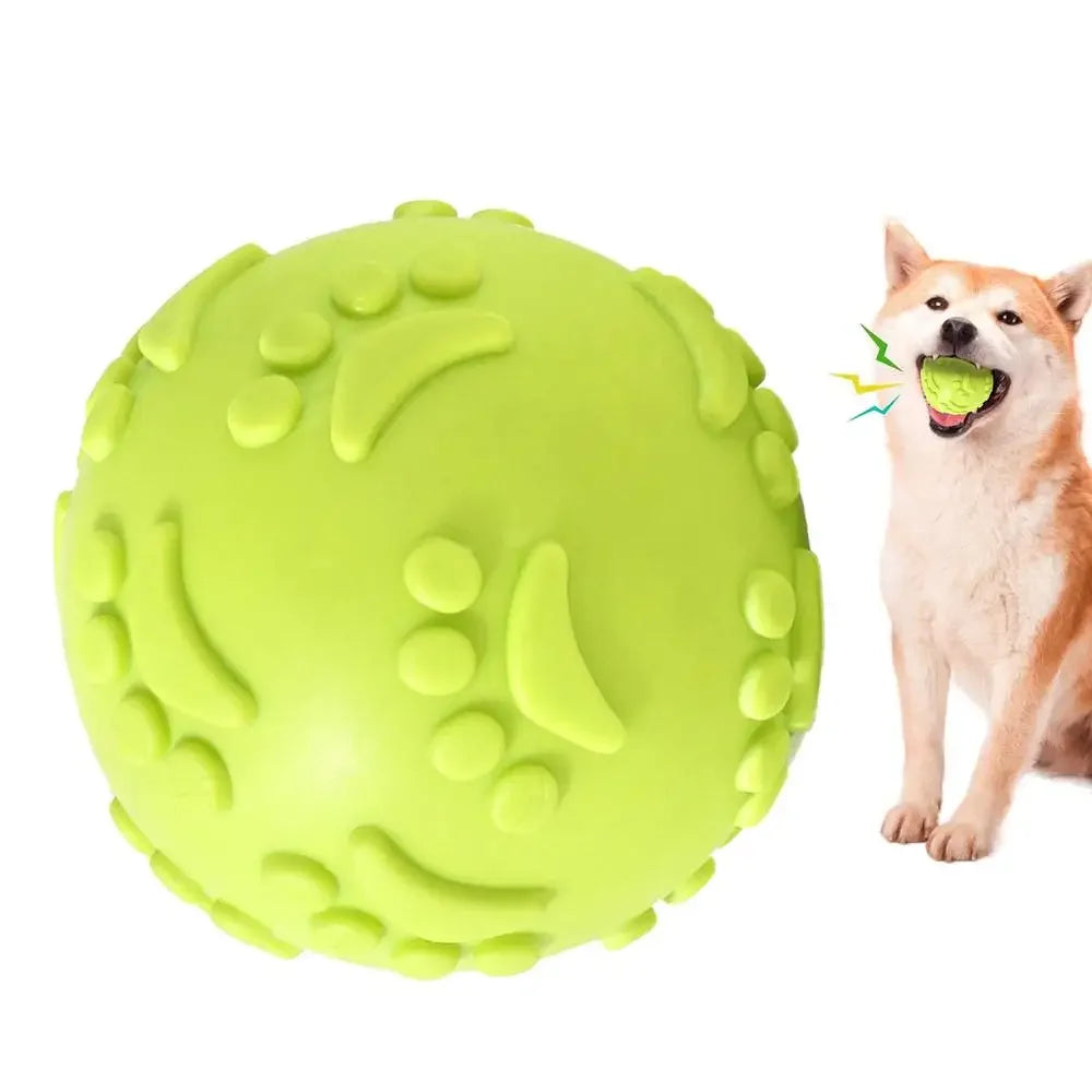 Durable Dog Chewing Squeak Toy Ball