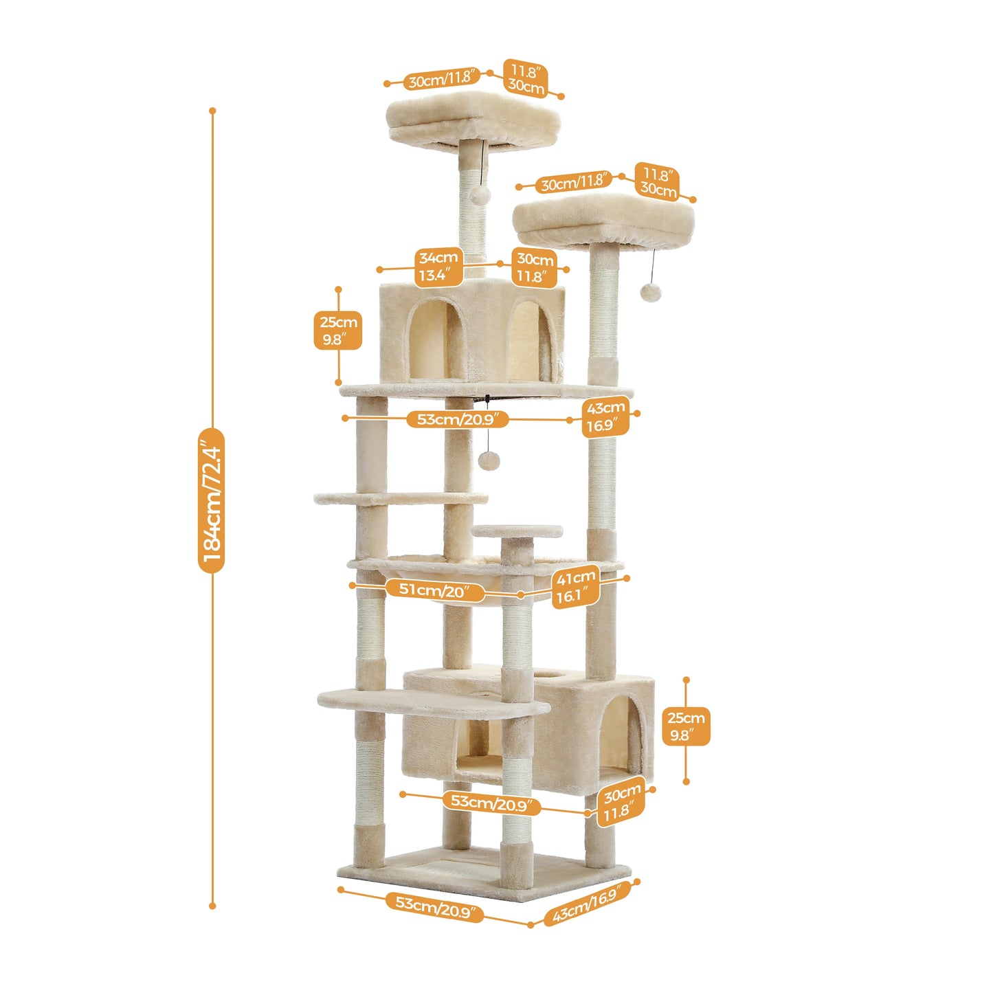 Sturdy Multi-Level Cat Tree Tower