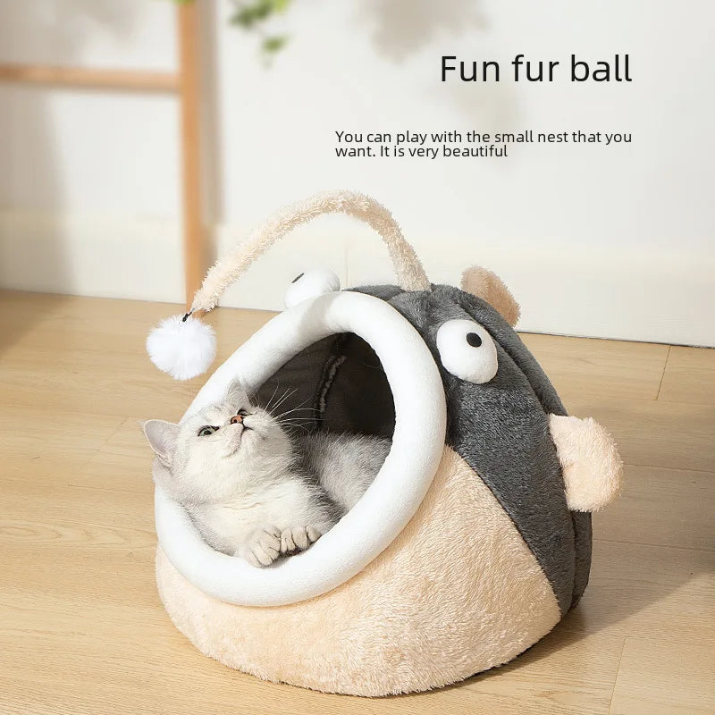 Cat nest autumn and winter