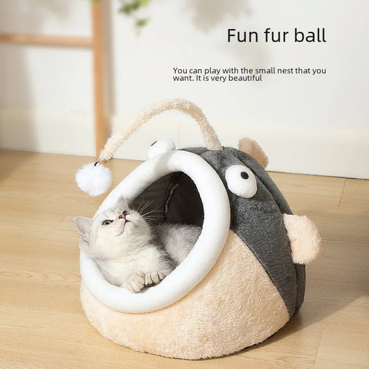 Cat nest autumn and winter