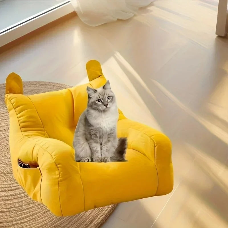 1pc Cat Sofa Bed with Adorable Cartoon Design