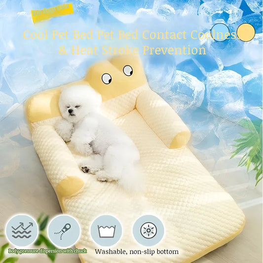 Pet Sofa Ice Doudou Backrest Big Eye Cushion