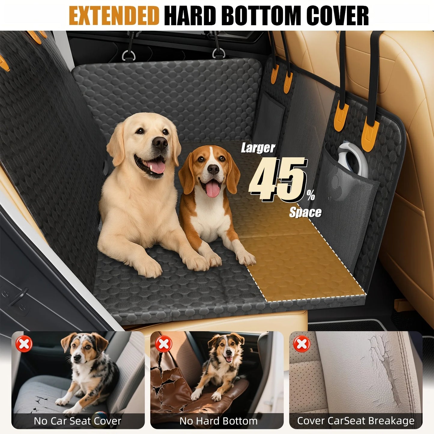 Dog Car Seat Cover for Back Seat