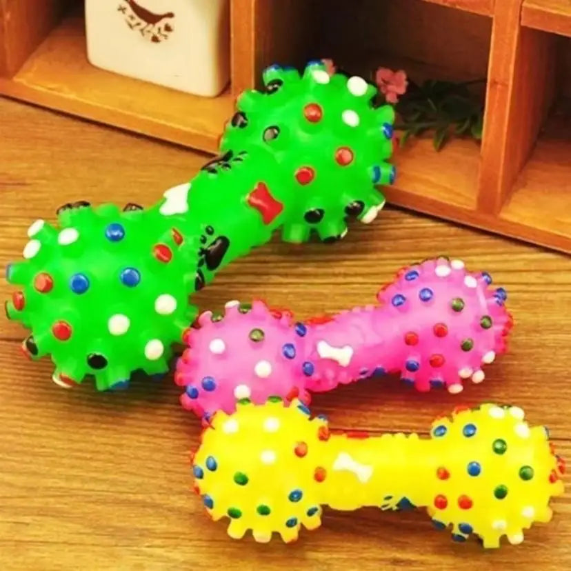 1 Pcs Dog ToysVoice Prick Ball Dumbbell Interactive