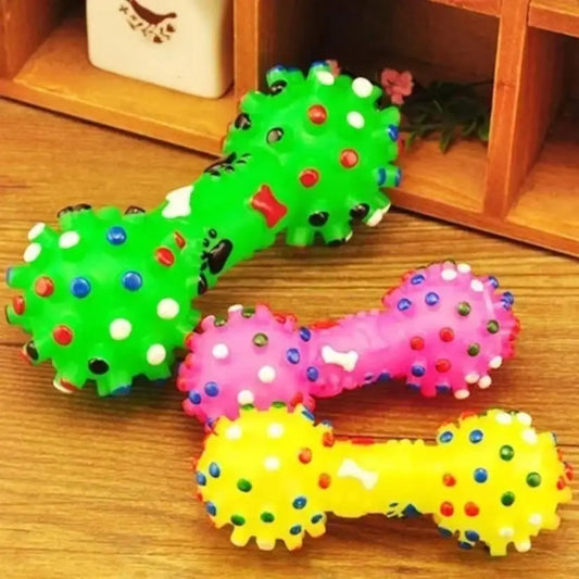 1 Pcs Dog ToysVoice Prick Ball Dumbbell Interactive