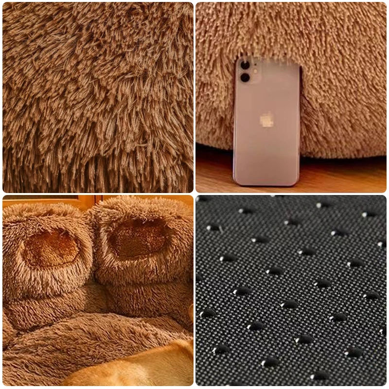 Large Fluffy Dog Bed Cat Pet Sofa