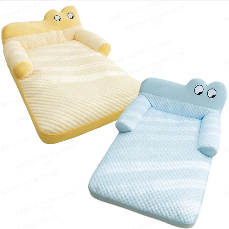 Pet Sofa Ice Doudou Backrest Big Eye Cushion