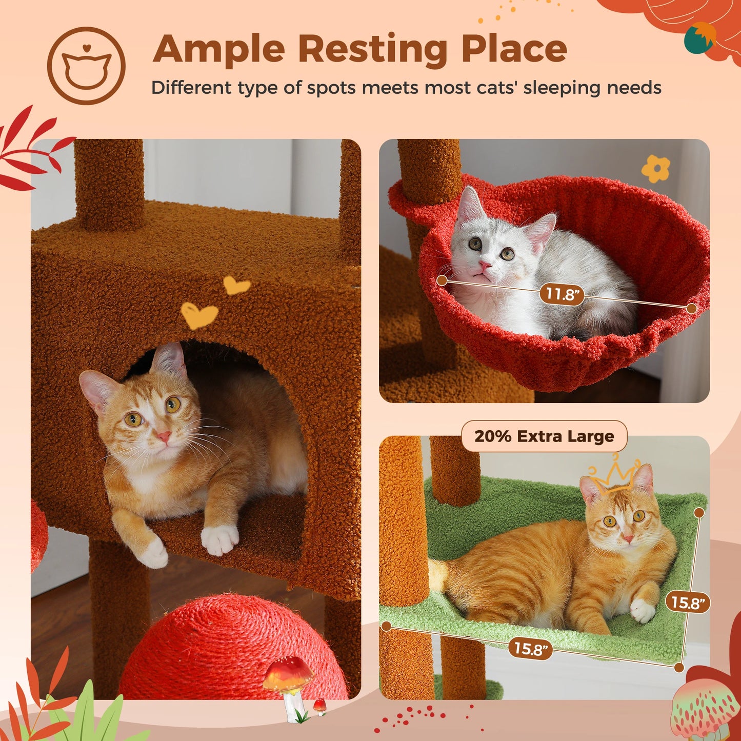 Cat Tree Floor to Ceiling Cat Tower