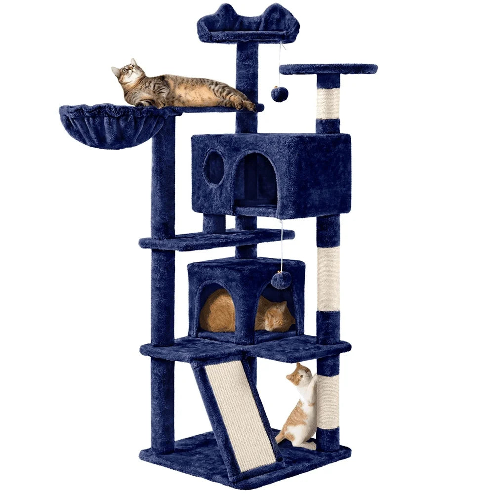54 Inch Double Condo Cat Tree Tower