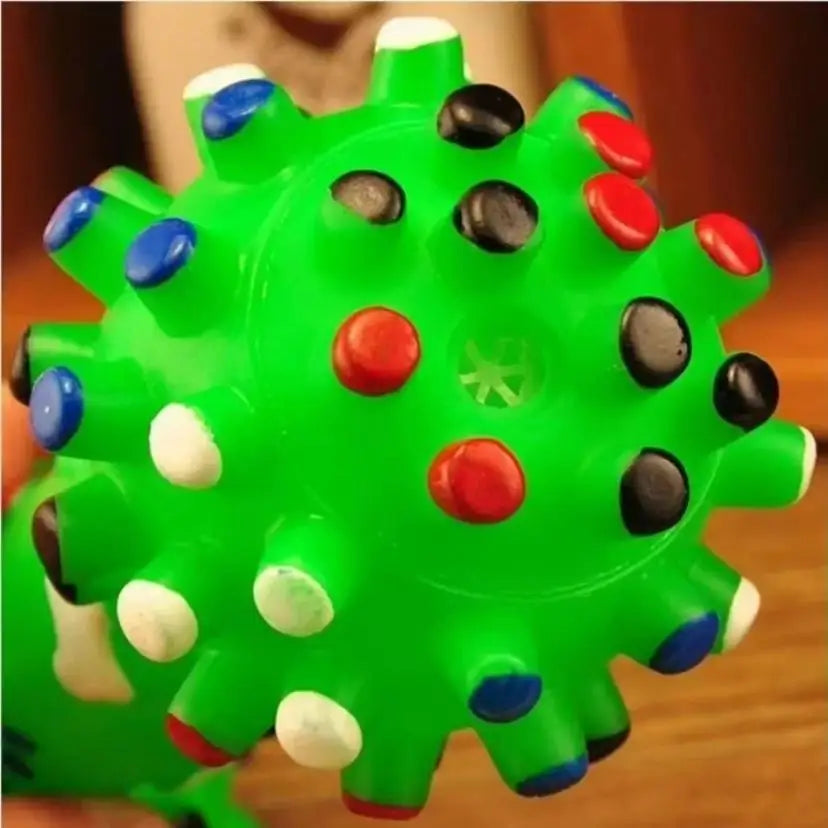 1 Pcs Dog ToysVoice Prick Ball Dumbbell Interactive