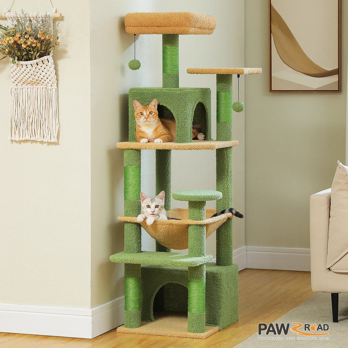 184/136cm Large Cat Tree Tower