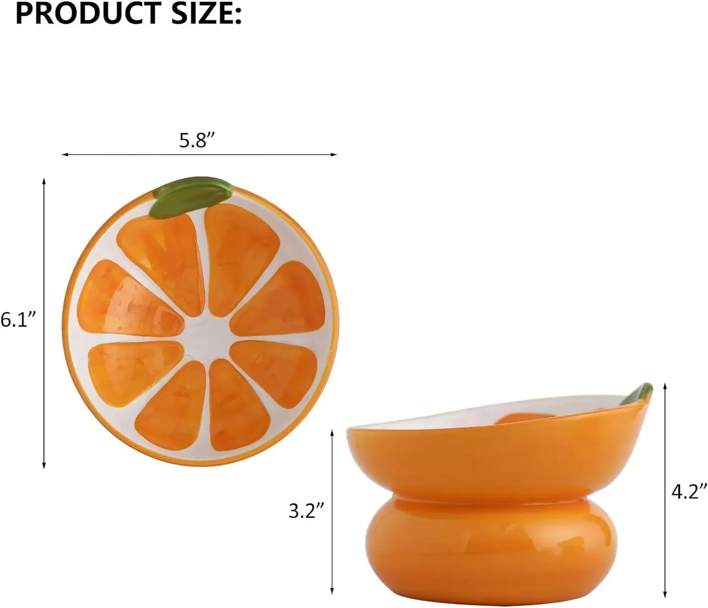 2/1pcs Ceramic Raised Cat Bowl